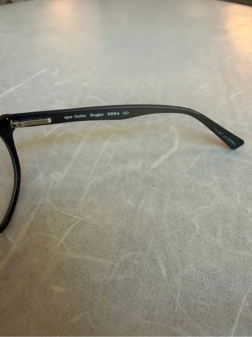 Eye Bobs Readers 1.25, black with black rhinestones women’s glasses